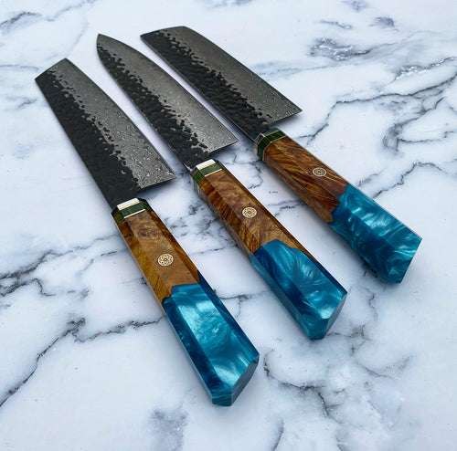SAPPHIRE, Chef Knife, Premium Damascus Blade